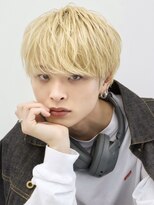 エイド 渋谷(aid)&nbsp;メンズマッシュショートミルクティーベージュ刈り上げツーブロ