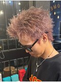ビジネスショートメンズマッシュツイストパーマツーブロック