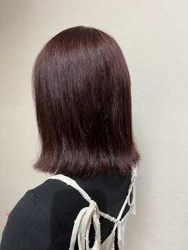 グルグル 新小岩店(GULGUL) ピンクブラウン×切りっぱなしボブ【福岡】