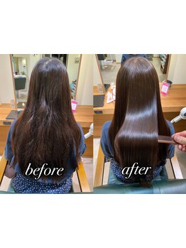 【駅徒歩３分】今までにない髪質改善でシルクのような柔らか質感♪忙しい朝もお手入れ簡単なスタイリング◎