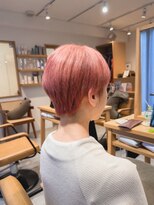 クラップス 上大岡(CLAPS)&nbsp;ハイトーン コーラルピンク ミニマルショート【2ブリーチ】