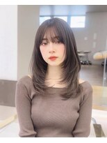 コア銀座メゾン(COA GINZA Maison)&nbsp;小顔見せ＊顔周りレイヤー×グレージュ