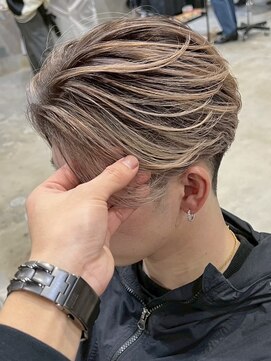 ラック 表参道(LUCK) ミルクティーブロンド/ハイライト/メンズカット/ブリーチ