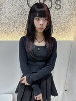 オプス 大名店(Ops)&nbsp;ひと味違う！前髪×インナーレッドデザインカラー×レイヤー
