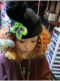 ウェーブエクステでプチ派手ヘアー。