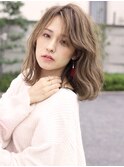 【M.SLASH】アンニュイカールのこなれミディ　ヘルシーレイヤー