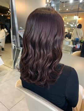 アクアオモテサンドウ(ACQUA omotesando) ＊ブリーチなしラズベリーピンクブラウン！ワインレッドカラー