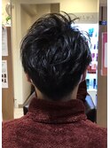 【L by first】ジオパーマ+メンズ前下がりショート◎30代40代