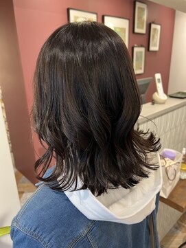 ムーン(moon) #ミディアムヘア #ショコラベージュ #ボブルフ #ベビーバング