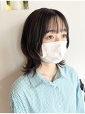 ダークグレー ウルフカット stylist/miaki