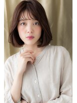 カバーヘア ブリス 川口(COVER HAIR bliss) モカブラウンミストバング前下がりボブTa2川口20代30代40代