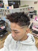 メンズツイストパーマスパイラルパーマフェード[千葉]