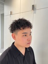 ガリカ シーム(Gallica/SEAM)&nbsp;【翁長孝輔】ツイストスパイラルパーマ/束感ワイルドメンズ/黒髮