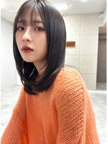 ザ キャンバス ミヤザキツネヒサ(THE CANVAS 宮崎恒久)&nbsp;【CANVAS】髪質改善＿＿縮毛矯正＿カーキベージュ＿ミディアム