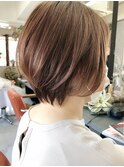 シドウ/丸いシルエットが可愛いショートボブ麻生