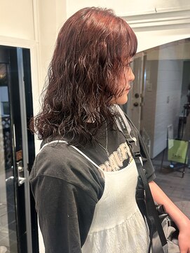 ラレイ ハラジュク(Lalei harajuku) 【白石】大きめスパイラル/ピンクブラウン/レディースパーマ