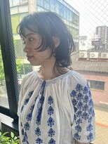 ビハインドザカーテン(BEHIND THE CURTAIN) 暗髪セミディカール×マッシュウルフ×ナチュラルレイヤー