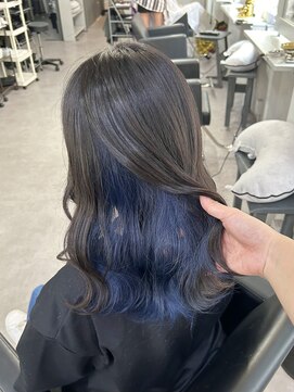 シェイロ(Cielro) 【インナーネイビーブルー/アンブレラカラーこなれミディ】SAKI