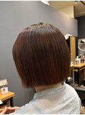 【切りっぱなしボブ×オレンジカラー】鎌取/中島