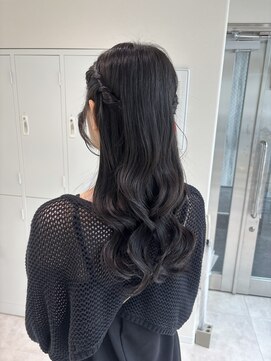 ネウィ 広島(newi) ハーフツイン/結婚式お呼ばれヘア/ヘアセット/ヘアアレンジ