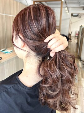 ラヴィエール(LAVIERE by R-EVOLUT) 白髪ぼかしハイライトラベンダーピンクグレージュハイレイヤー柏