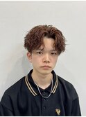 スパイラルパーマセンターパート