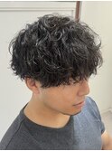 波巻きパーマ/フェザーパーマ/刈り上げセンターパート