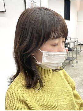 ノートエートル 西金沢(Nought etre) 10代/20代/ケアブリーチ/顔まわりレイヤー/暗髪スタイル透明感