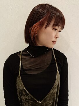 サンデイズド(SUNDAZED) ボブ/インナーカラー/ブラウンレッド