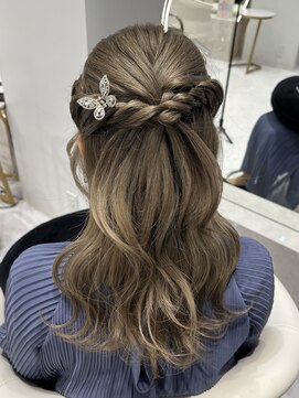 エクララ(eclala) 人気ハーフアップ♪ 選べるセット お呼ばれ 結婚式 二次会