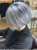【脱白髪染め】ホワイトバレイヤージュ×ブリーチ3回