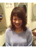 トレンド♪パーマで柔らかさ+動きをだしたミディアムレイヤー