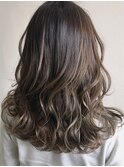 スモキーアッシュ×ハイライト×グラデーション