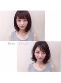 2wayヘア☆ストレートもカールもOK！ボブはカットが大切☆