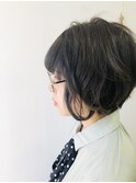 可愛いけど甘過ぎない前下がりボブ