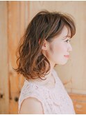 ココアブラウン♪前髪♪セミウェットウェーブ
