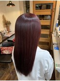 #ワインレッド #レッドカラー #ケアブリーチ