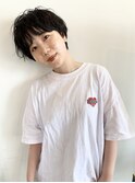 小顔くせ毛風カジュアルマッシュショートパーマ/自由が丘