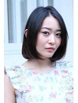 コマ(coma)&nbsp;【coma中野】ストレートパーマで作る黒髪フェミニンボブ