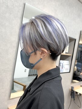 リベストバイジェービー 稲毛(li best. byjb) シルバーベースのインディゴハイライト[稲毛/稲毛駅］