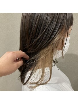 髪ところ 桂月 インナーカラー