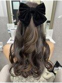 シンプルハーフアップ
