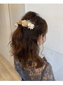ハーフアップ×ヘアセット