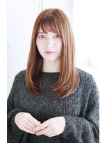 シュシュット(chouchoute)&nbsp;美髪質改善ピンクブラウンエアリーロング切りっぱなしボブ/195