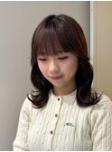 13204黒髪くびれヘア髪質改善レイヤーカット韓国風巻きワンホン