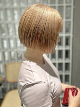 テクネ 天神大名(techne) 天神大名今泉ブリーチダブルカラーミルクティーピンクグレージュ