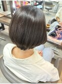 オリーブグレージュ小顔似合わせカット