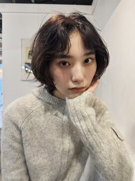 ヒュージ 表参道(huge) レイヤーボブ/ミニボブ/ニュアンスパーマ/顔周りカット/20代30代