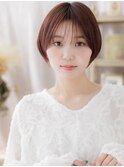 ボルドーカラー前下がりコンパクトショートc7上尾20代30代40代