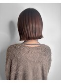ぱっつんボブ/ピンクブラウン/トレンドカラー大人ガーリー